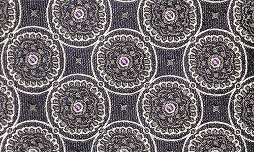 Eton Medallion Silk Tie In Black