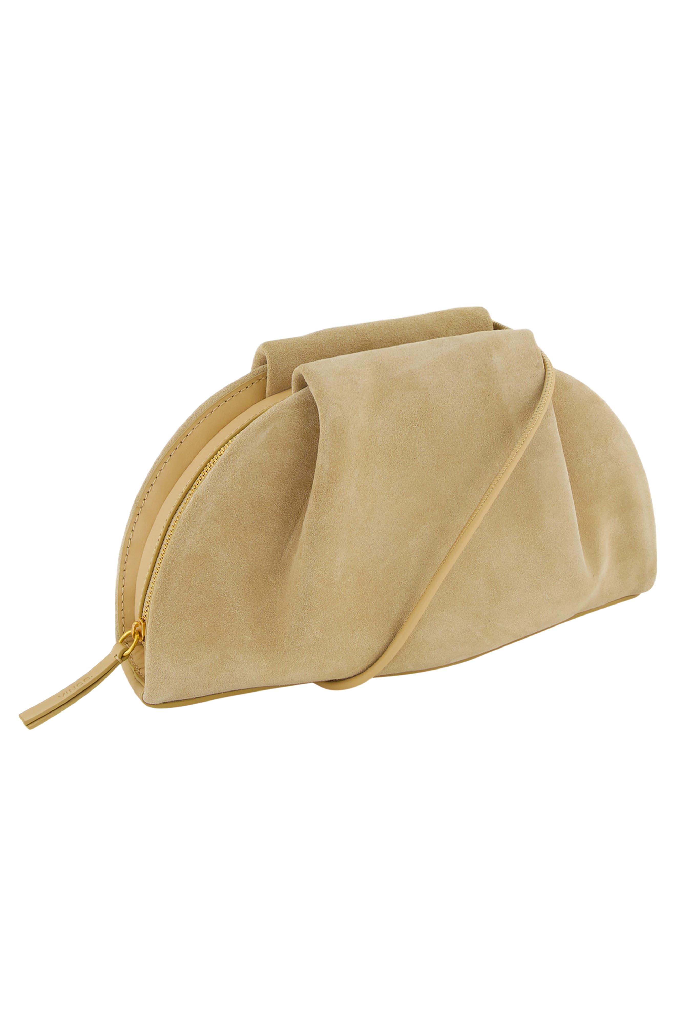 Vince Ava Suede Clutch, Alternate, color, Maiz