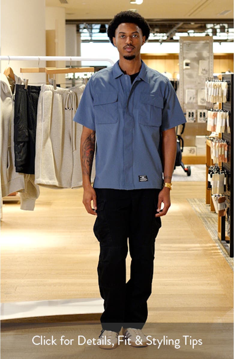 Seersucker Short Sleeve Button-Up Shirt, sales video thumbnail