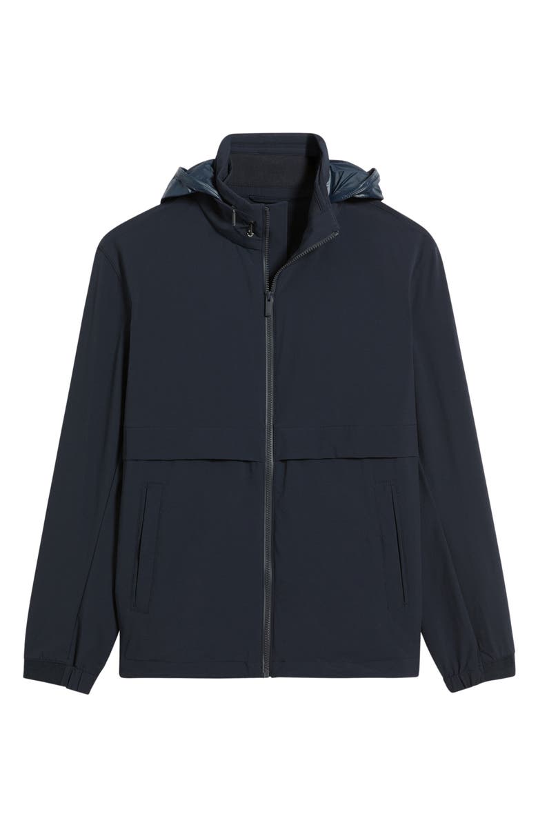 BOSS Caldar Hooded Zip-Up Jacket, Alternate, color, Dk Bu
