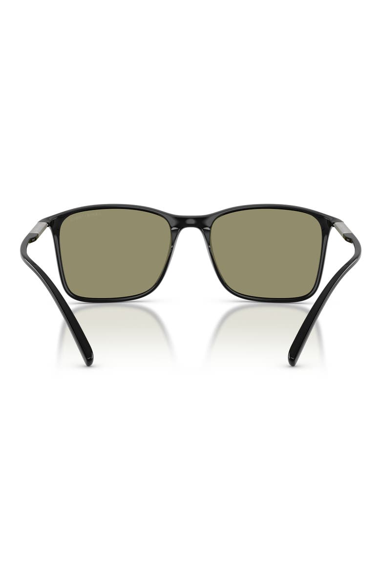 54mm Square Sunglasses, Alternate, color, BLACK / GREEN