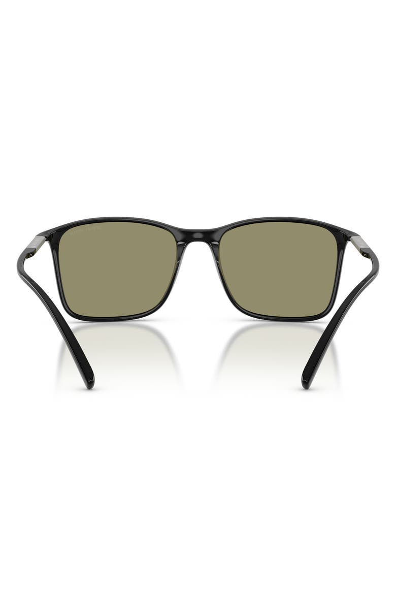 ARMANI 54mm Square Sunglasses, Alternate, color, Black / Green