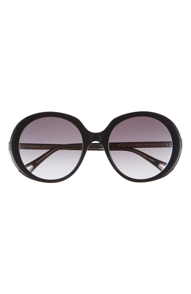 Chloé 54mm Core Oversize Sunglasses, Main, color, Black Black Grey