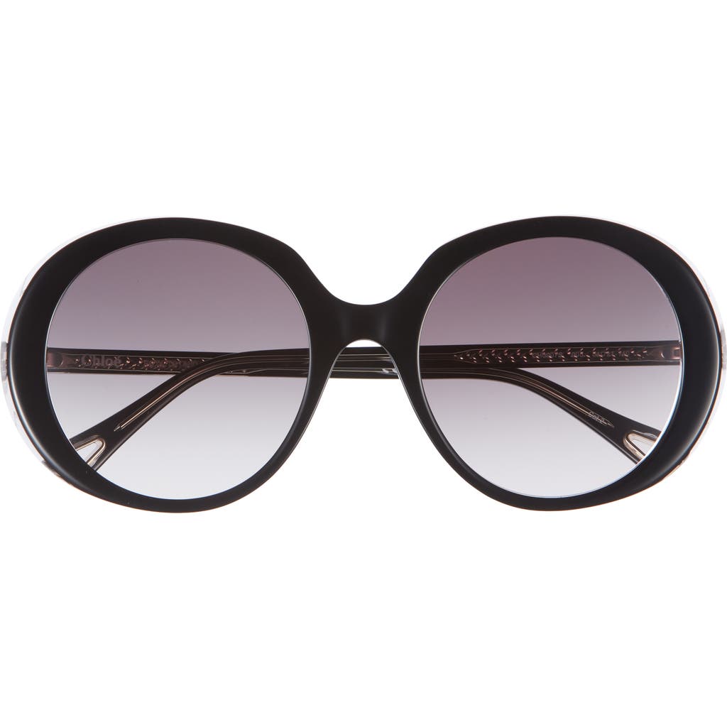 Chloé 54mm Core Oversize Sunglasses In Black Black Grey