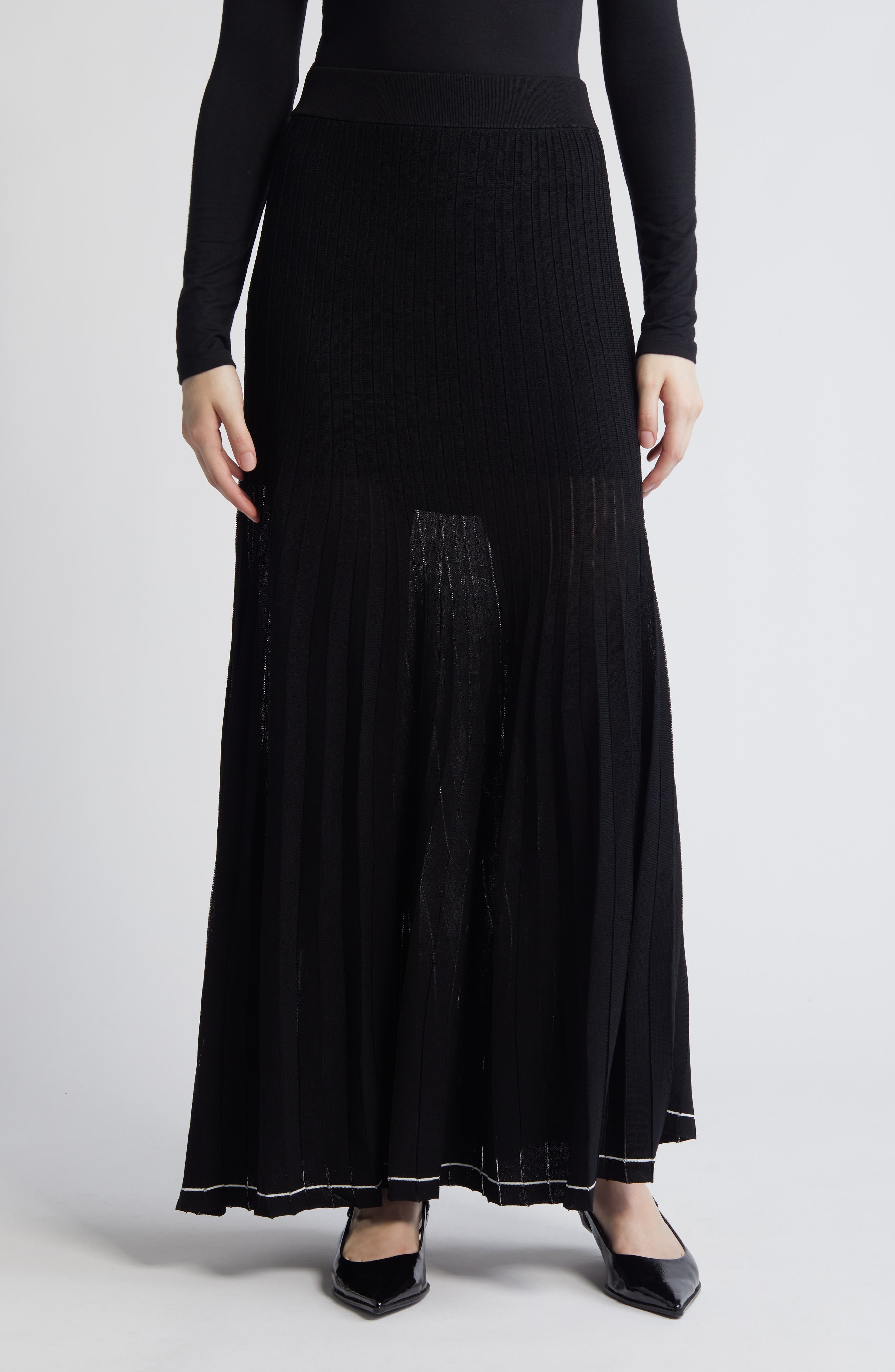 COS Pleated Knit Midi Skirt