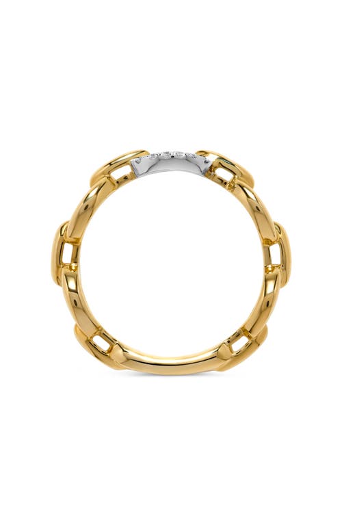 H.j. Namdar 14k Gold Diamond Oval Link Ring In Gold