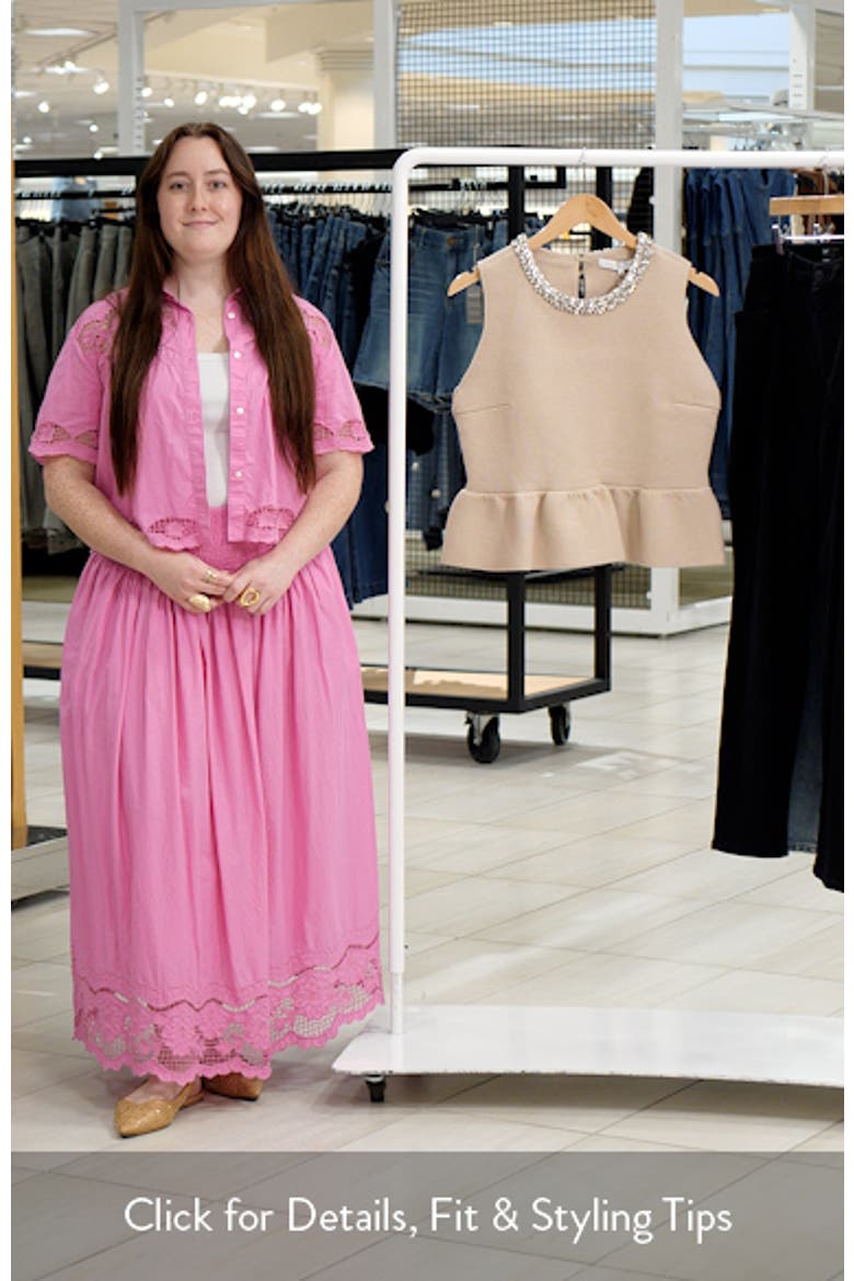 Embellished Knit Peplum Top video