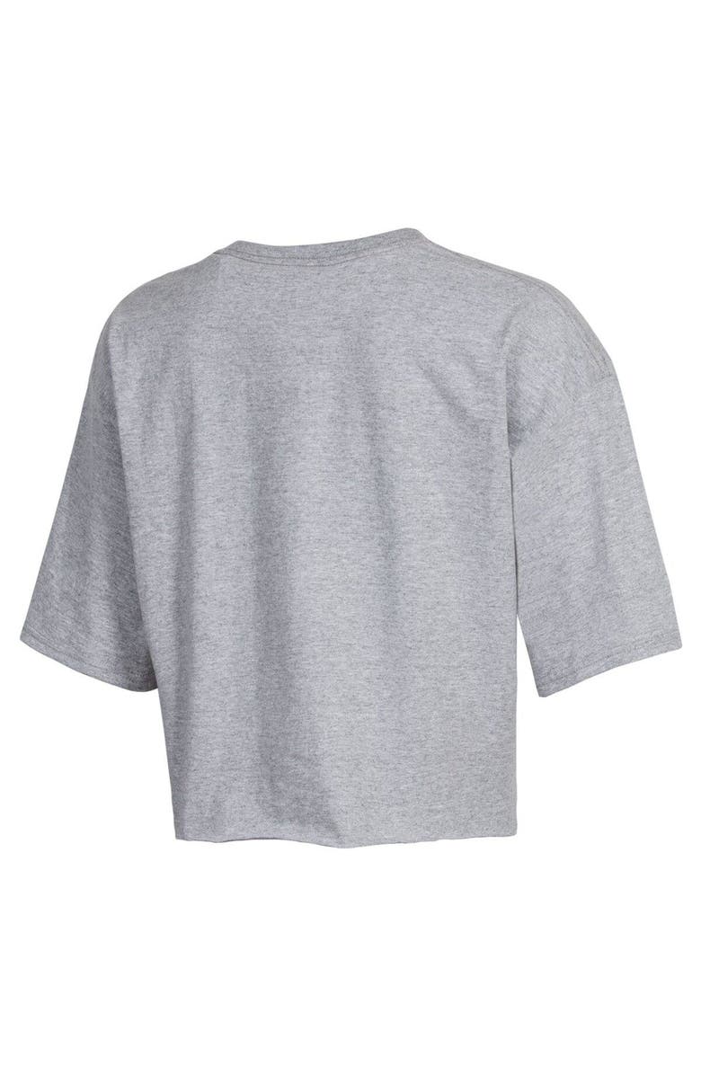 Champion Women's Champion Heather Gray Michigan Wolverines Boyfriend Cropped T-Shirt, Alternate, color, Heather Gray