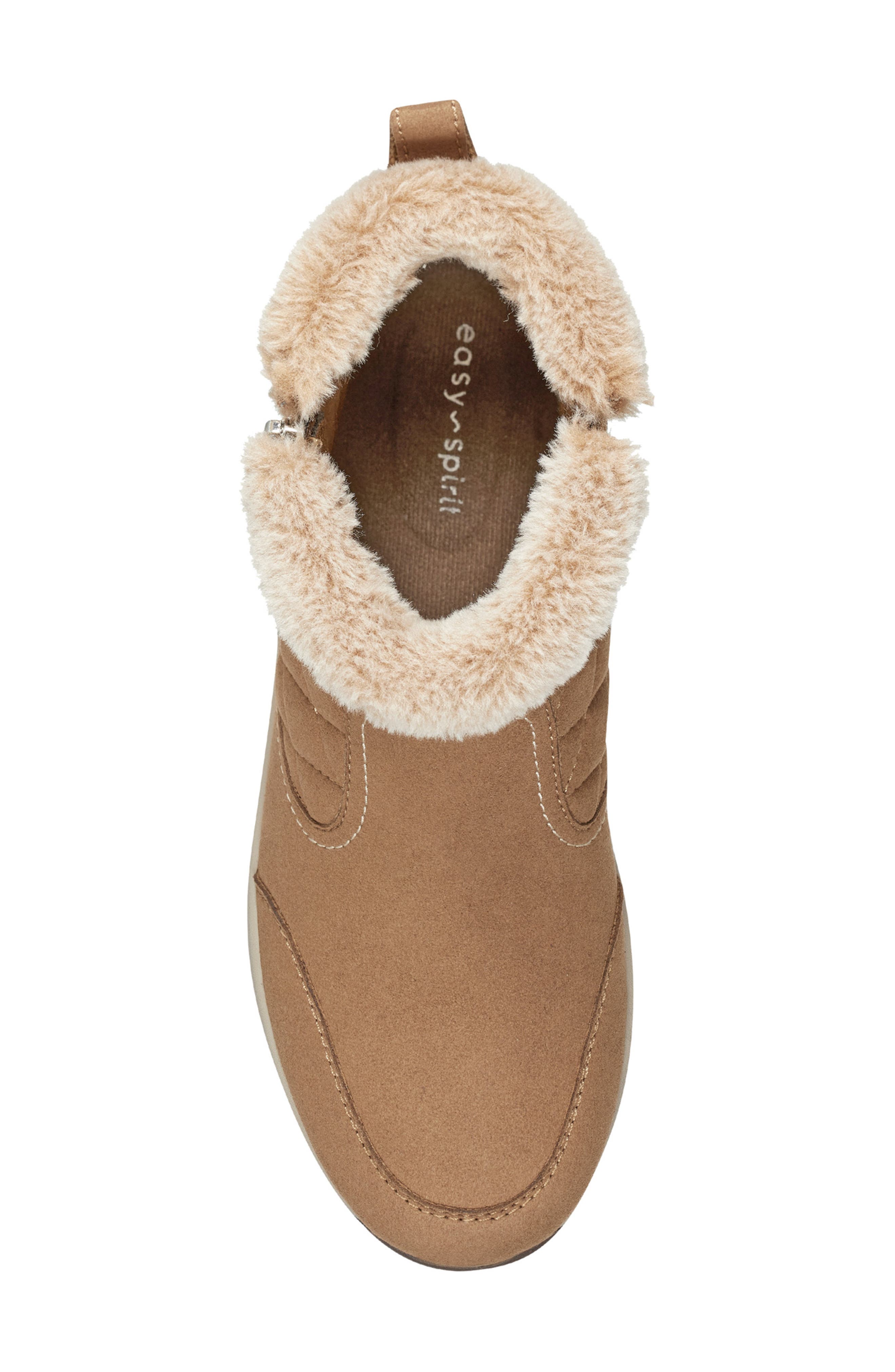 Easy Spirit Vance Water Repellent Faux Fur Trimmed Boot, Alternate, color, Brown