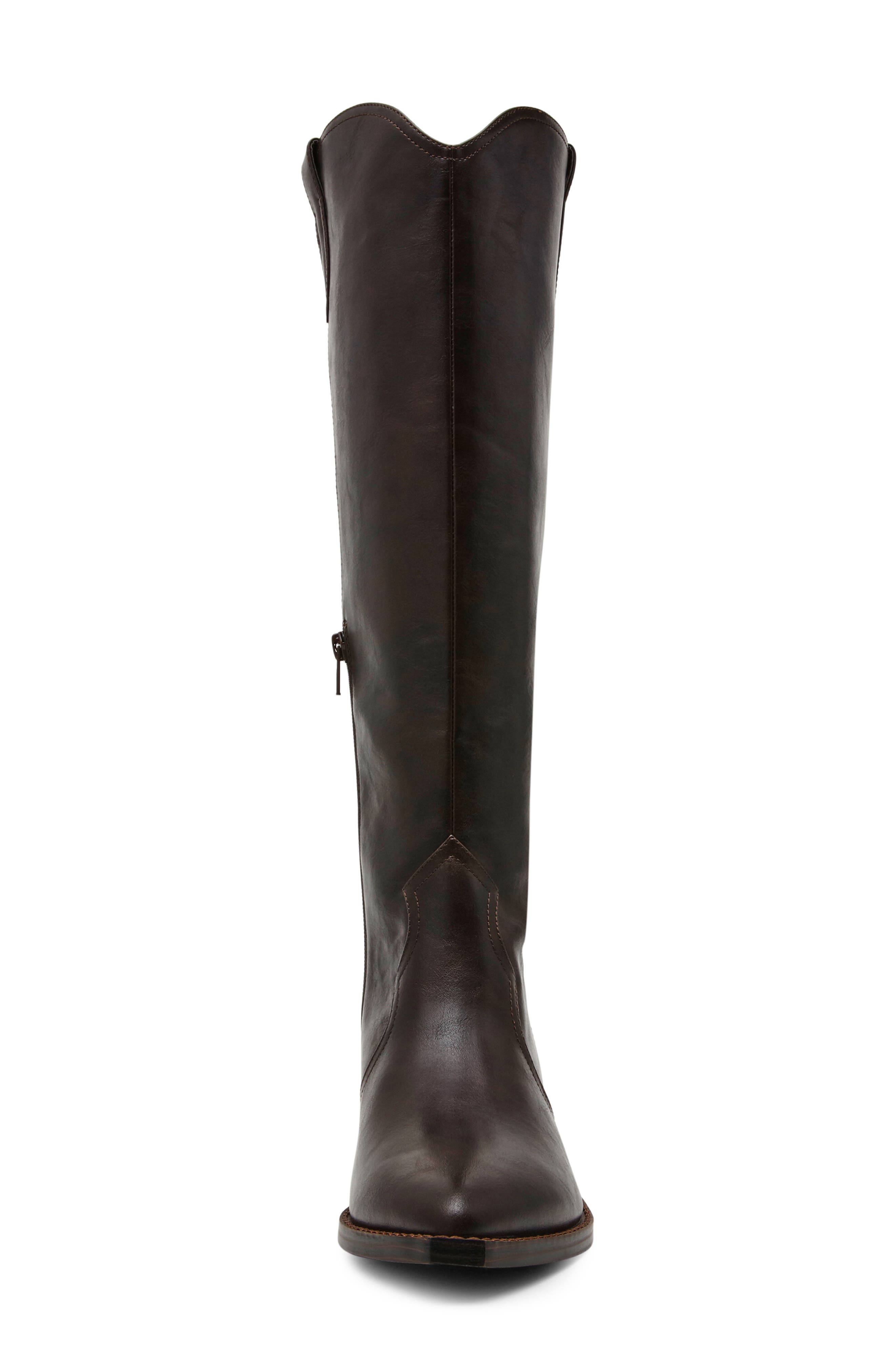 Kit Knee High Boot, Alternate, color, DARK BROWN SMOOTH