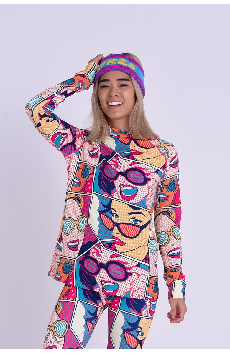 OOSC Baselayer Top - Comic Book Candy Women's, Main, color, Multi-Colour