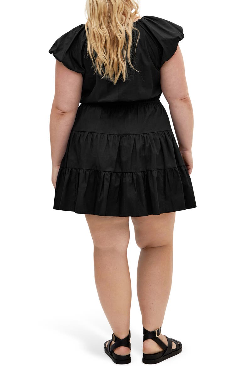 City Chic Alina Fit & Flare Minidress, Alternate, color, Black