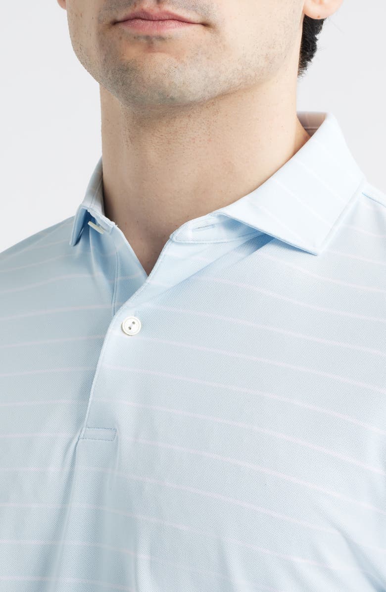 Peter Millar Coda Performance Piqué Golf Polo, Alternate, color, Blue Brisk