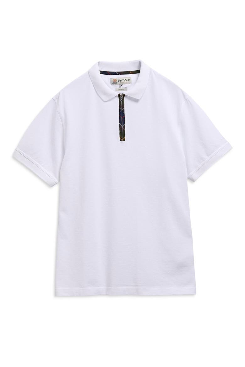 Stately Zip Polo, Alternate, color, WHITE