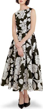FREEMARKET Print Belted Sleeveless Maxi Dress