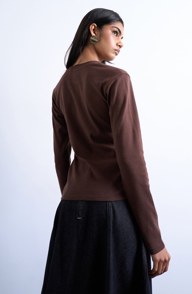 Topshop Everyday Long Sleeve Cotton T-Shirt, Alternate, color,