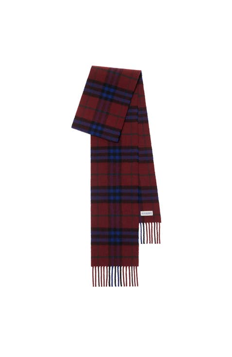 Narrow Check Cashmere Scarf