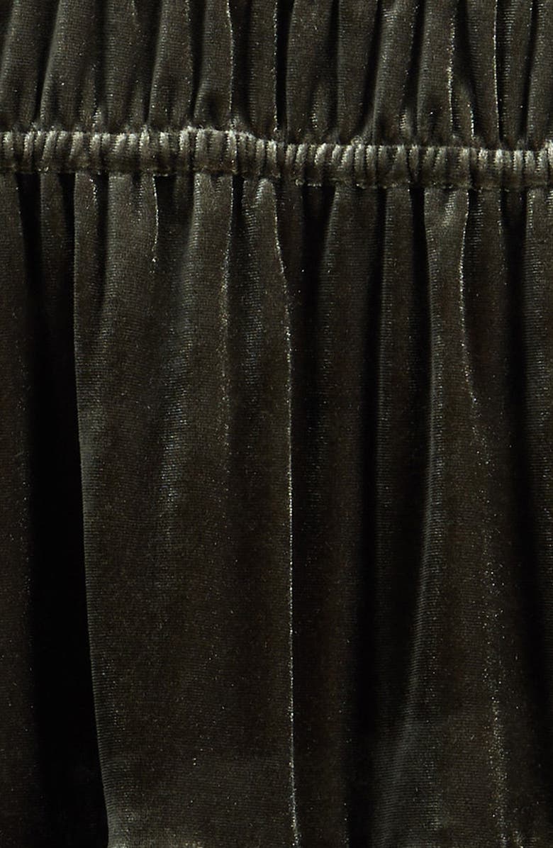 Ava & Yelly Kids' Tiered Velvet Babydoll Party Dress, Alternate, color, Sage