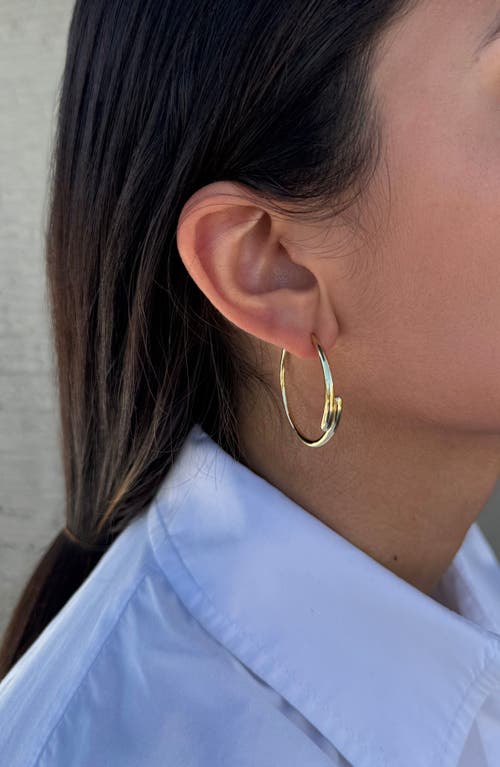 Adornia Overlapping Hoop Earrings In Gold