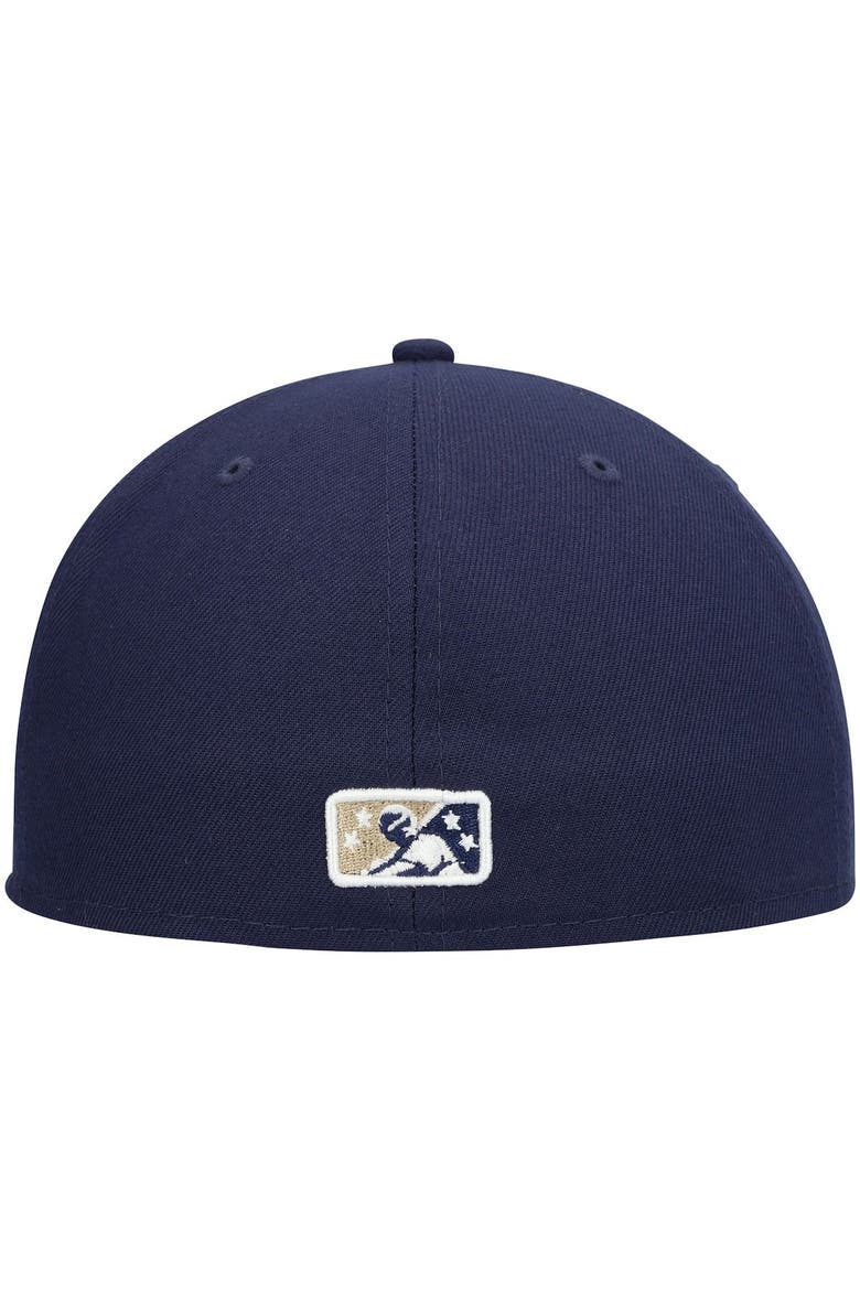 Men's New Era Navy Tri-City Dust Devils Authentic Collection Team Home 59FIFTY Fitted Hat, Alternate, color, Navy
