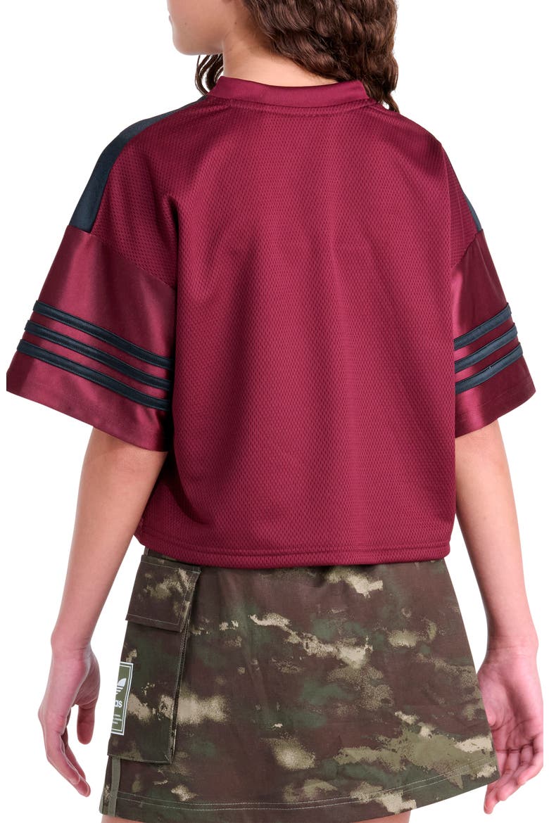 Kids' 3-Stripes Jersey, Alternate, color, DARK RED