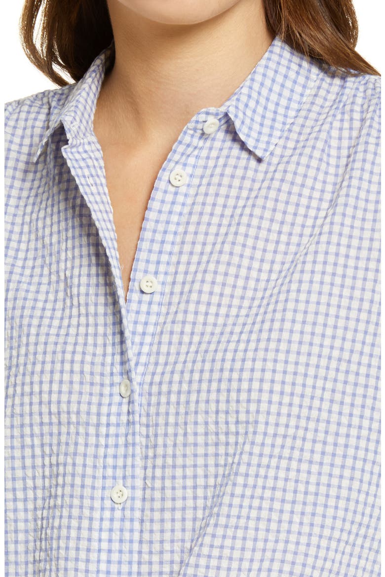 Women's Hilltop Gingham Check Seersucker Shirt, Alternate, color, SUMMER PERI