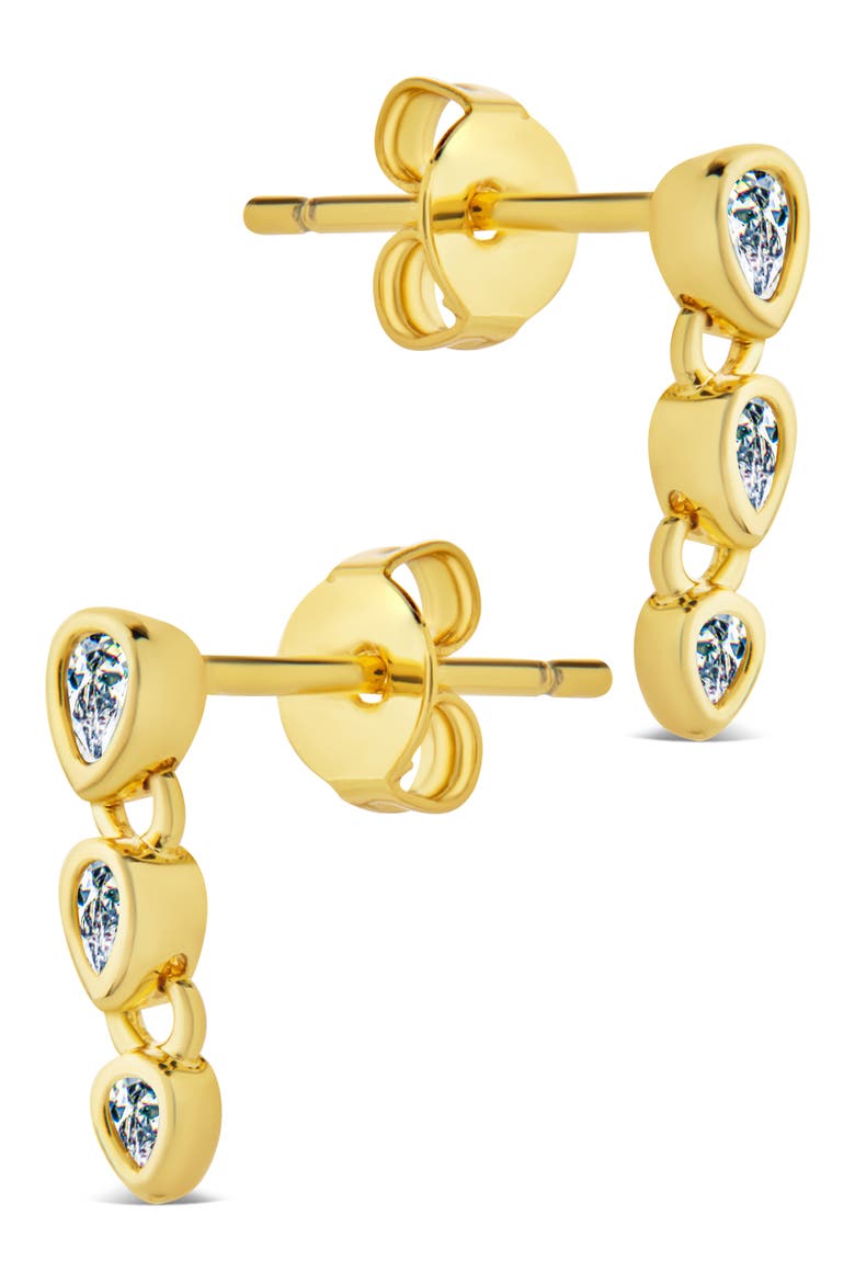 Cristina Pear Link Drop Earrings, Alternate, color, GOLD