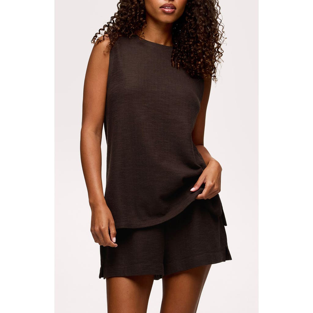 Nuuds Resort Tank & Shorts Set In Brown