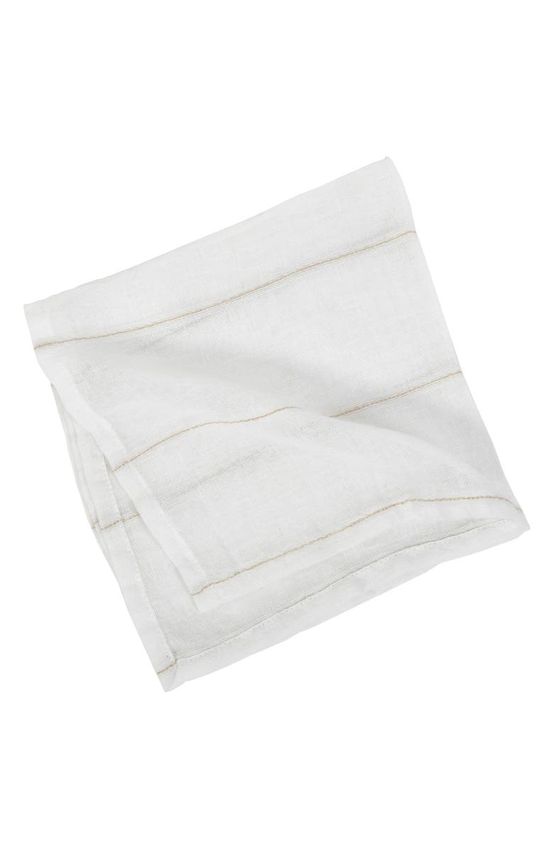 Pom Pom at Home Rutherford Set of 4 Napkins, Main, color, White