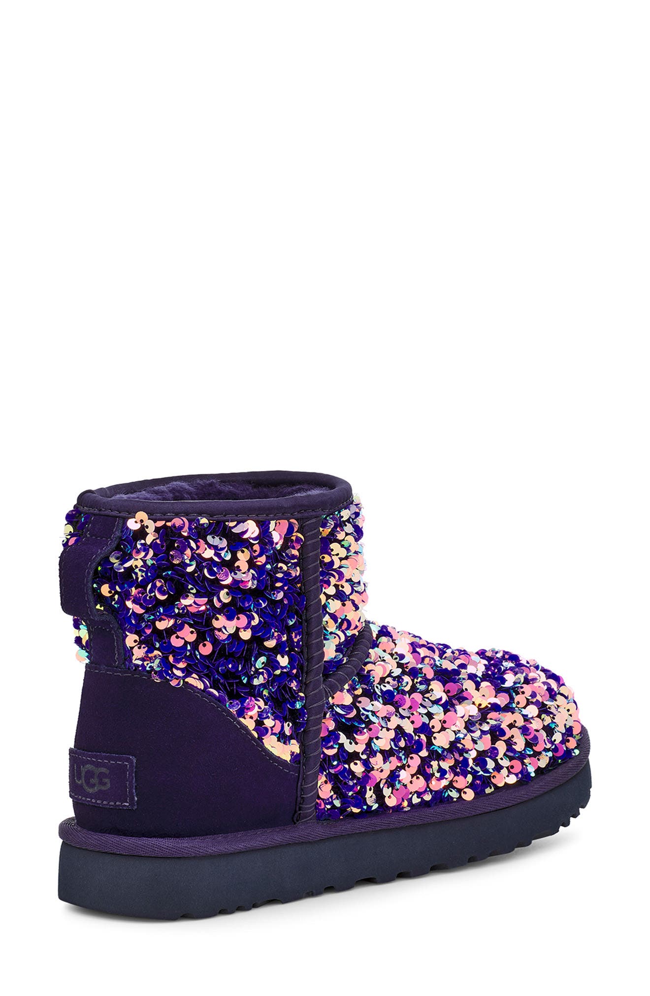 Mini Classic Stellar Sequin Boot, Alternate, color, MEDALLION SUEDE