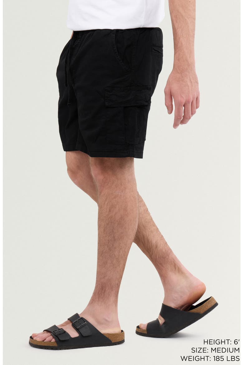 6-Inch Pull-On Cotton Shorts, Alternate, color, BLACK