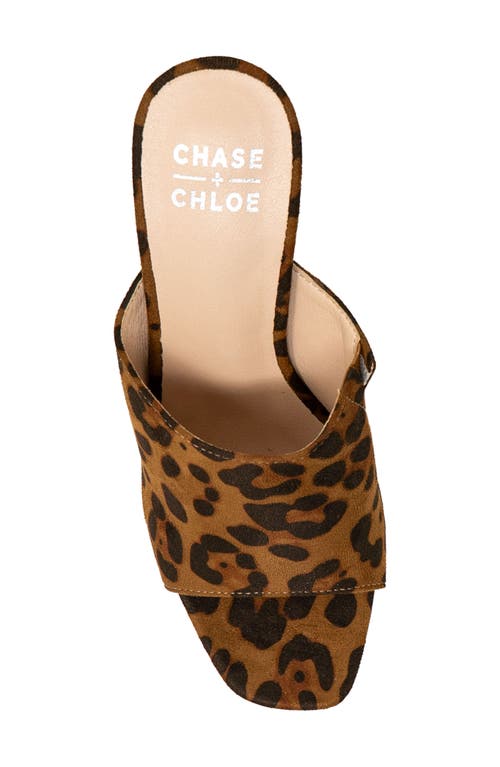 Chase & Chloe Chase And Chloe Open Toe Mule In Brown