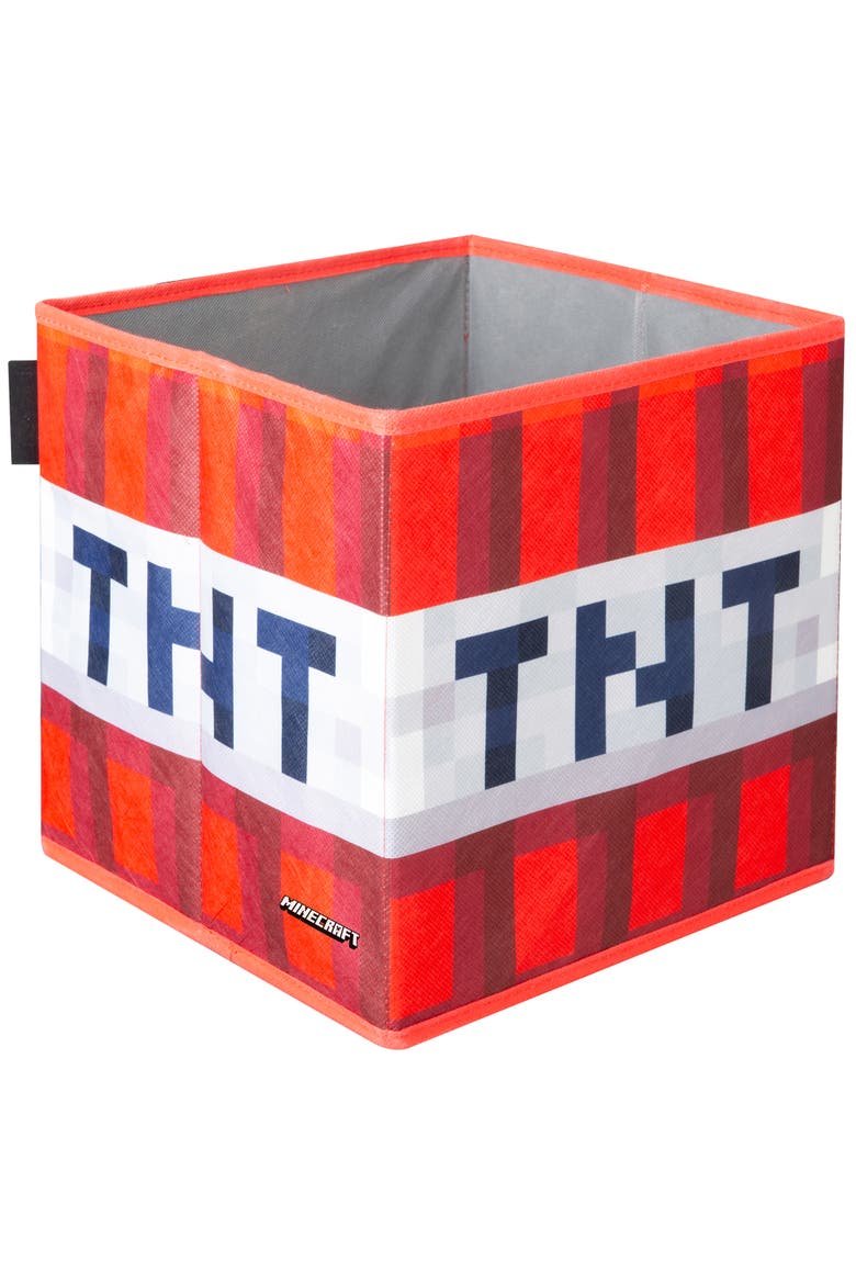 Fabric Storage Boxes 2 Piece Tnt & Grass Block, 10 Inches, Alternate, color, Multicolored