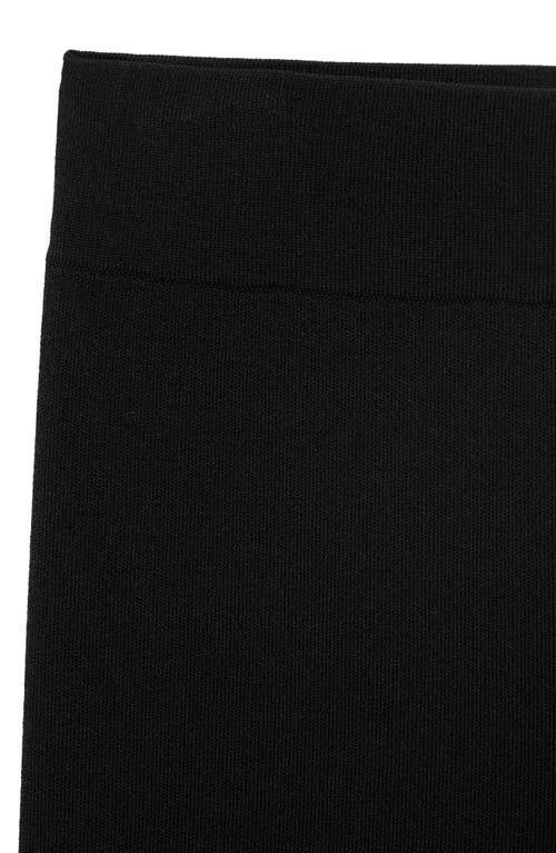 Mango Straight Leg Knit Pants In Black
