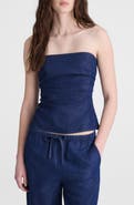 Madewell Denim Ruched Square Neck Camisole