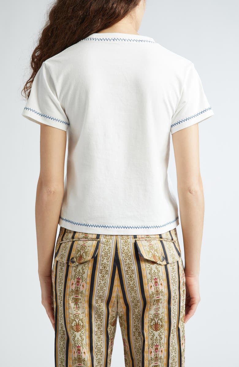 Bode Embroidered Heron T-Shirt, Alternate, color,