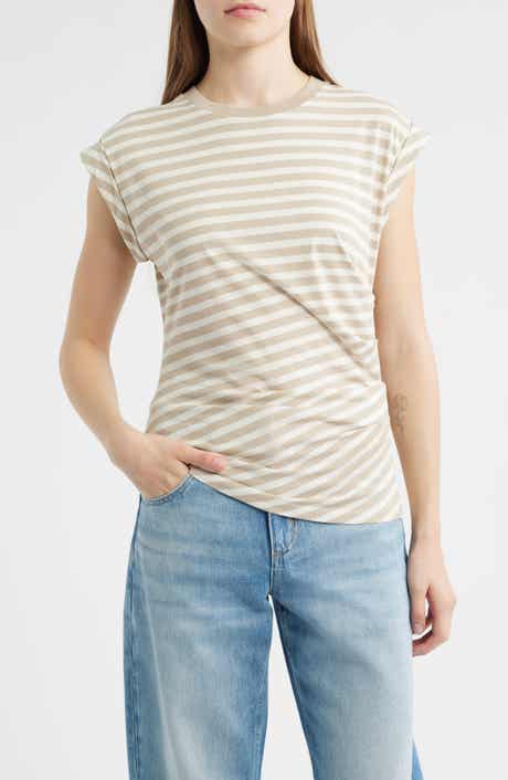 BOSS Epka Stripe Cotton Muscle T-Shirt