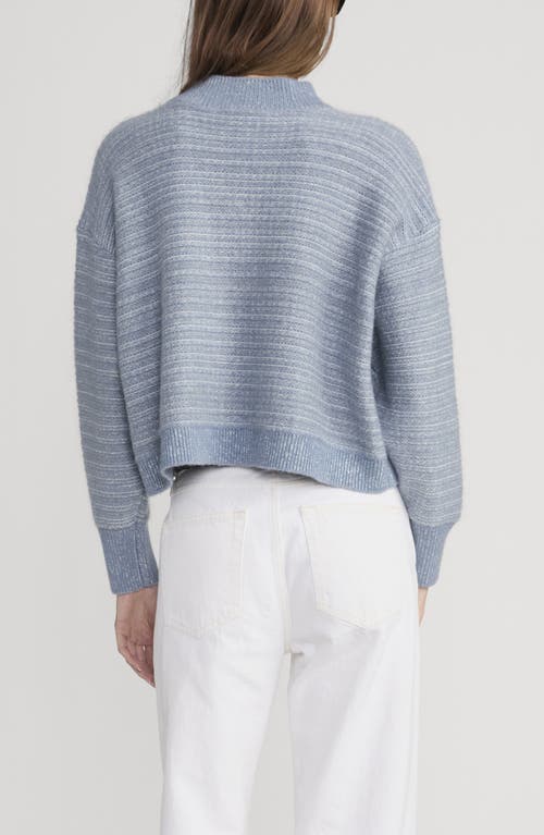 Frame The Jacquard Cardigan In Blue