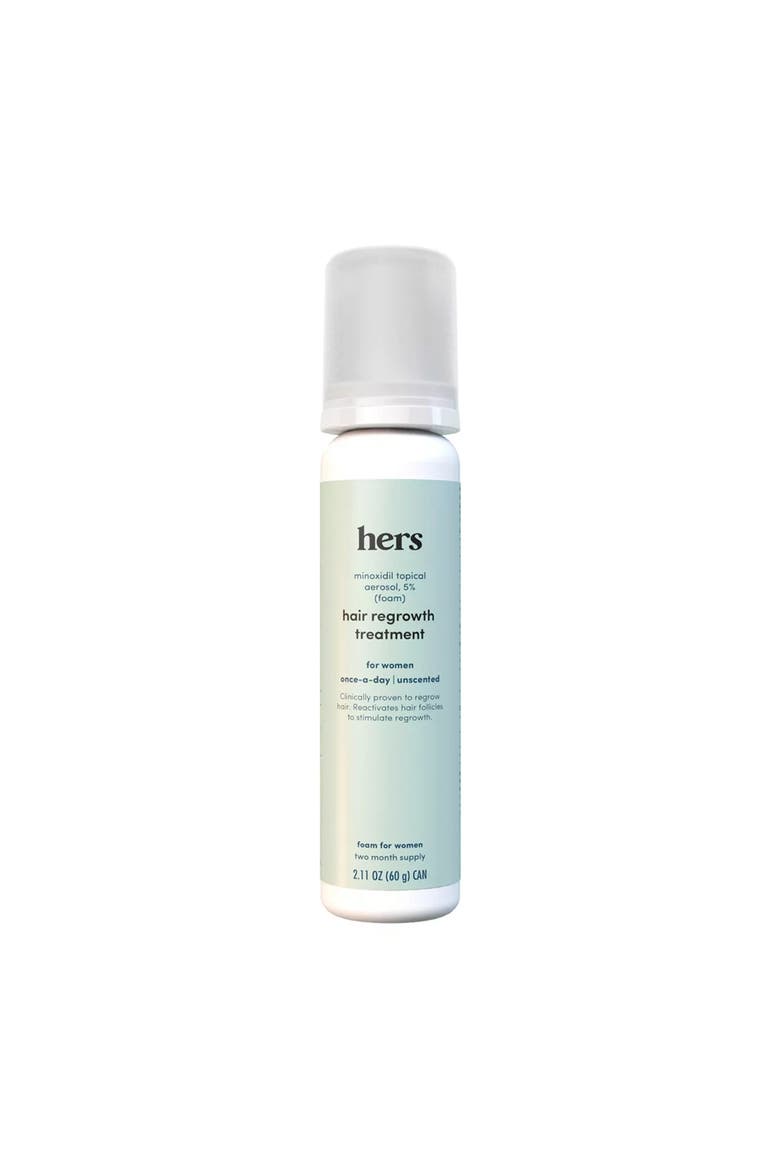 Topical Minoxidil Foam 5% Extra Strength Hair Regrowth Treatment, Clinically Proven, Main, color, Blue-Green