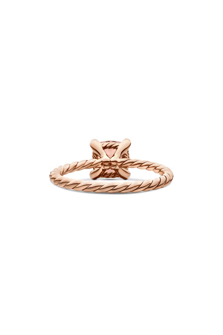 Chatelaine Ring with Morganite and Diamonds in 18K Rose Gold, Alternate, color, ROSE GOLD/ DIAMOND/ MORGANITE