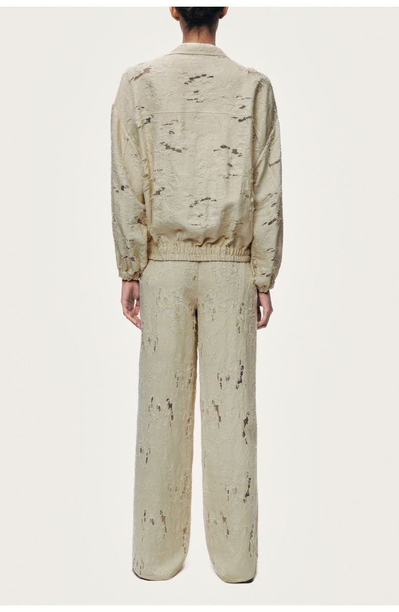 Nocturne Jacquard Wide Leg Trousers, Alternate, color, Ivory