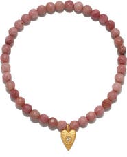 Satya Jewelry Comforted by Love Rhodonite Heart Bracelet