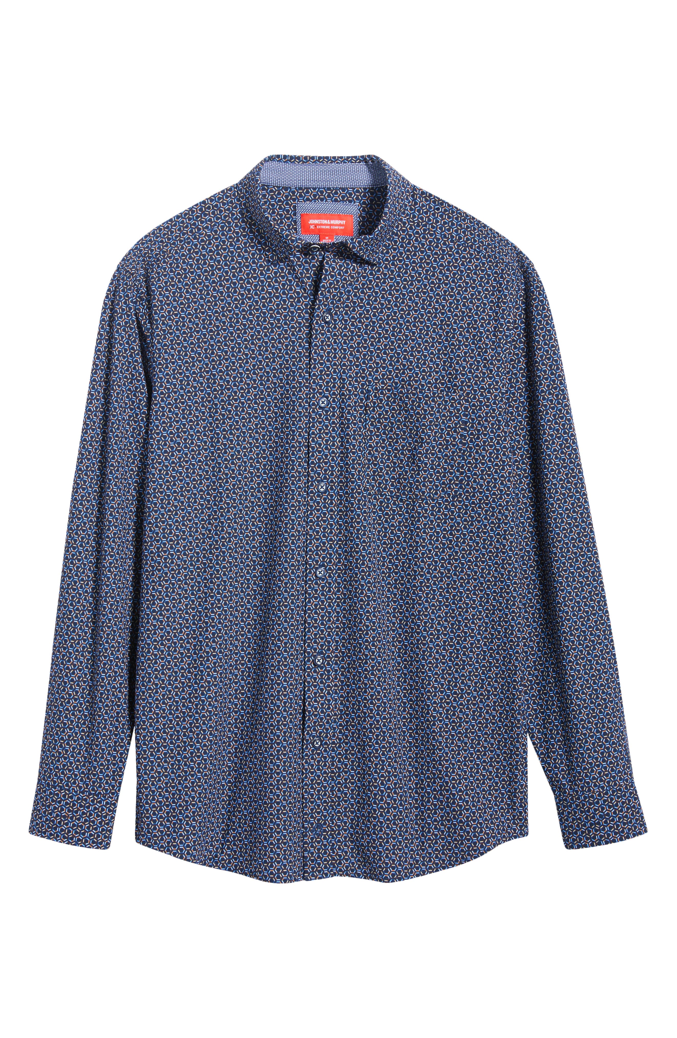 selected NAVY MULTI HEXAGON OUTLINE