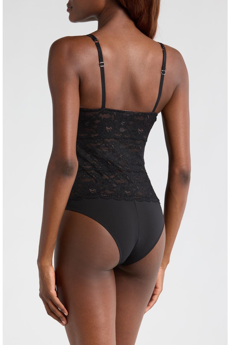 Lace Balconette Bodysuit, Alternate, color, BLACK