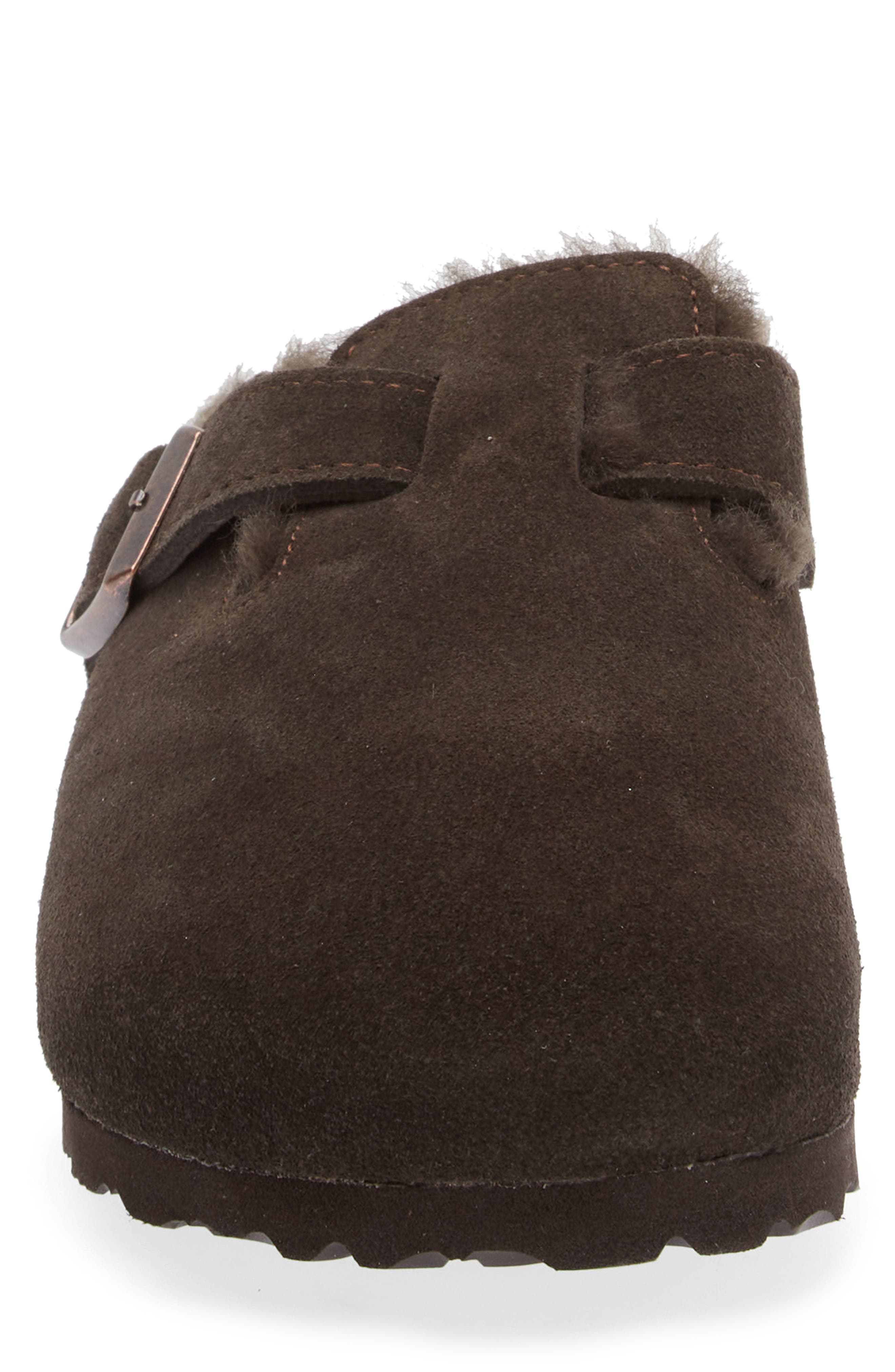 Birkenstock Boston Genuine Shearling Lined Clog, Alternate, color, Mocha/ Mocha
