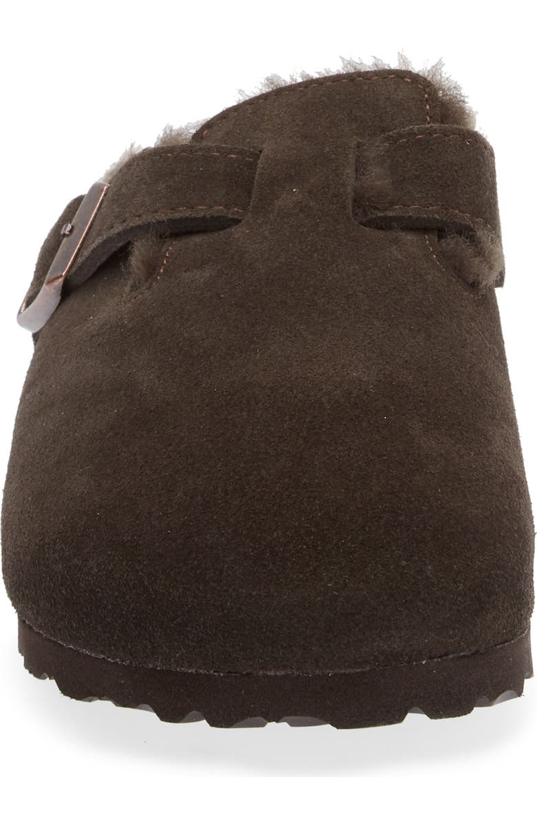 Birkenstock Boston Genuine Shearling Lined Clog, Alternate, color, Mocha/ Mocha