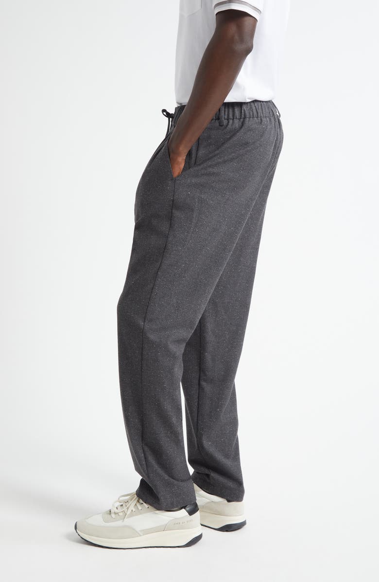 Herno Drawstring Waist Wool Blend Knickerbocker Trousers, Alternate, color, Charcoal