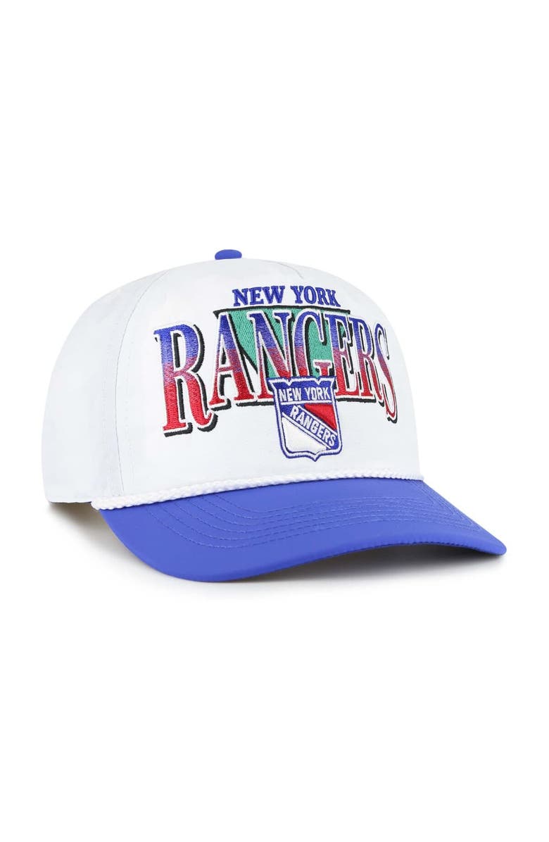 '47 Men's '47 White/Blue New York Rangers Tribute Hitch Adjustable Hat, Alternate, color, 