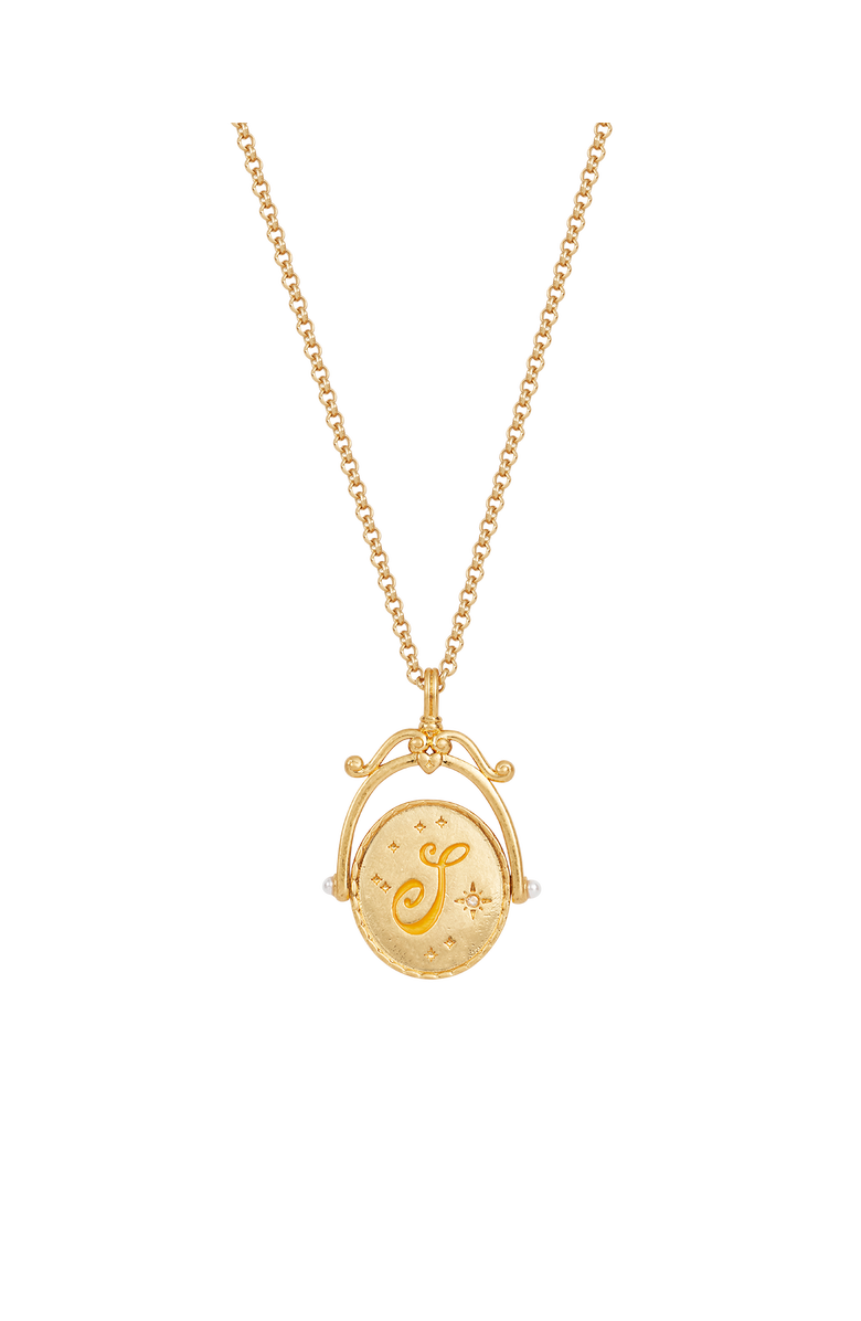 Fable England S Initial Sunflower Gold Spinner Chain Necklace, Main, color, Gold