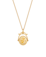 Fable England S Initial Sunflower Gold Spinner Chain Necklace
